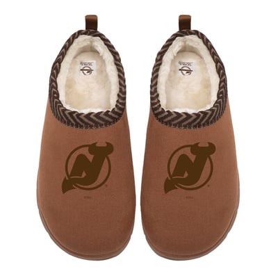 New Jersey Devils ISlide Unisex Tonal Logo Mission Slippers - Tan
