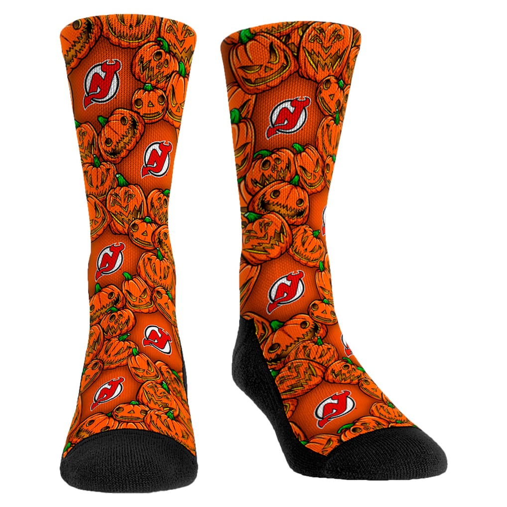  New Jersey Devils Rock Em Unisex Halloween Crew Socks 2-Pack Set - Orange