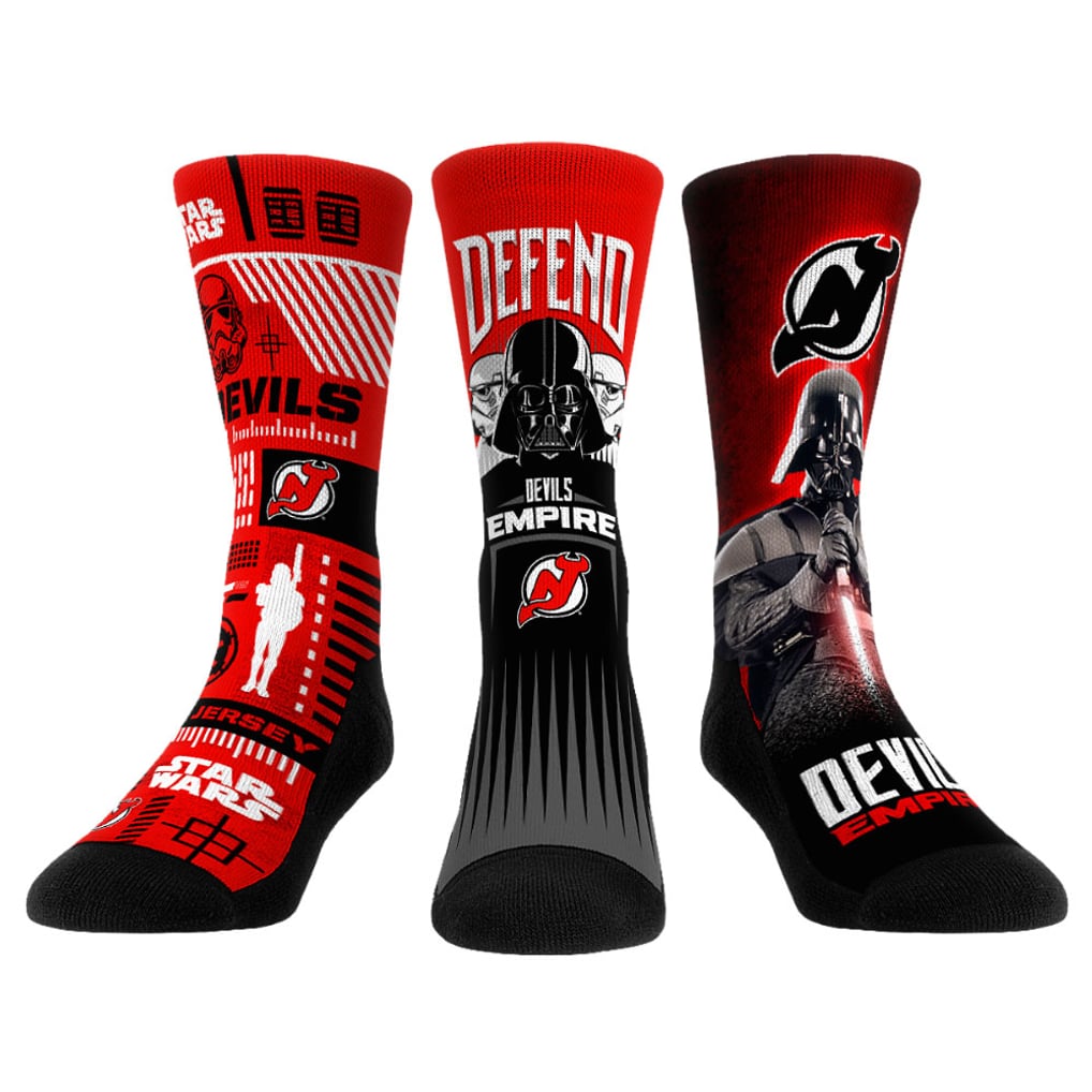  New Jersey Devils Rock Em Unisex Star Wars Three-Pack Crew Socks Set - Red