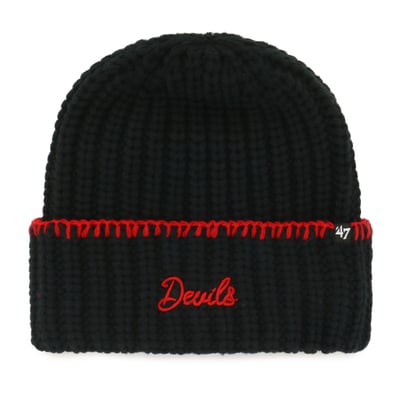 New Jersey Devils '47 Women's Blanket Stitch Cuffed Knit Hat - Black