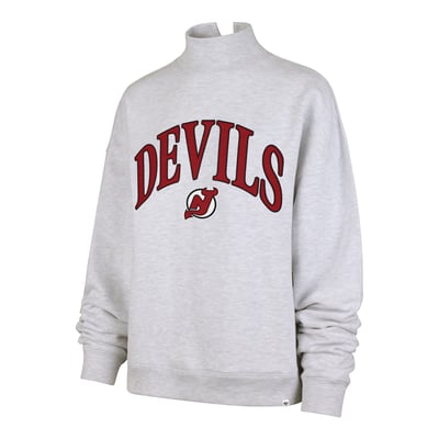 New Jersey Devils '47 Women's Vantage Mock Neck Fleece Sweatshirt - Gray