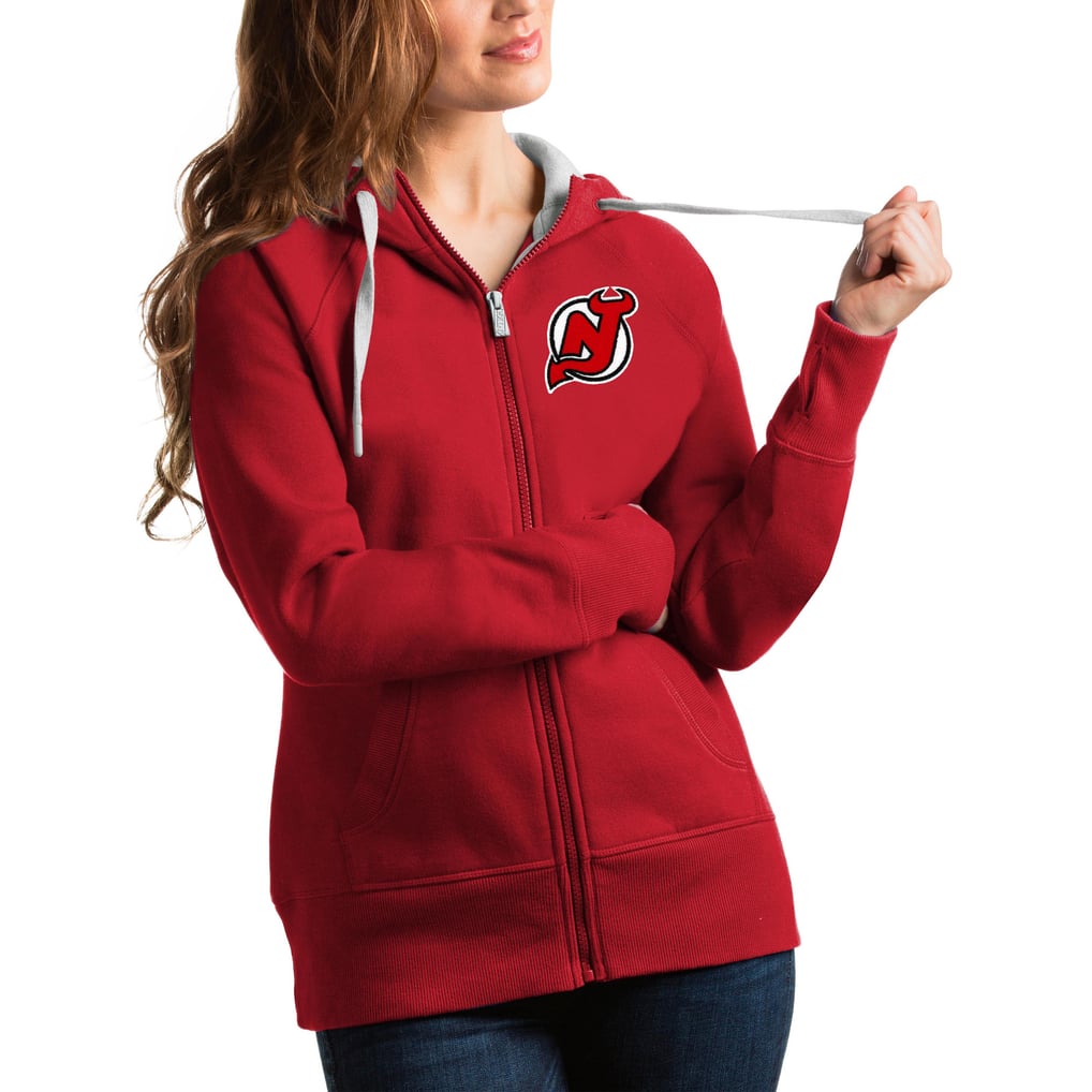 New Jersey Devils Antigua Women's Team Victory Full-Zip Hoodie - Red