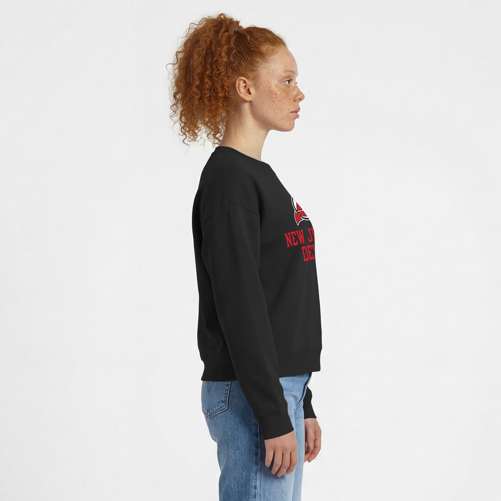  New Jersey Devils Champion Women's Wordmark Lockup Powerblend Sweatshirt - Black