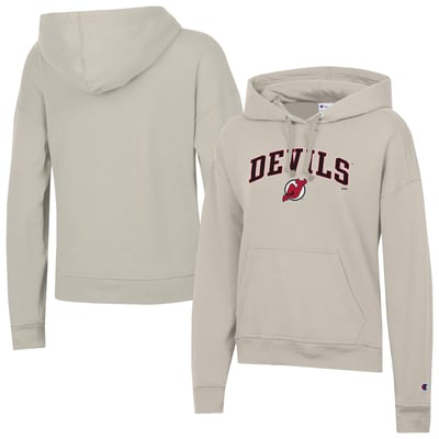 New Jersey Devils Champion Women's  Arch Logo Hoodie - Oatmeal