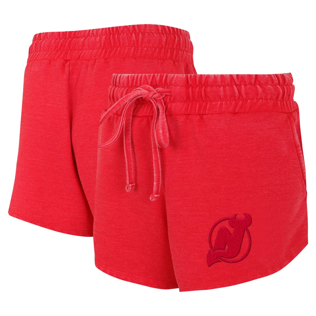 New Jersey Devils Concepts Sport Women's Volley Fleece Shorts - Red