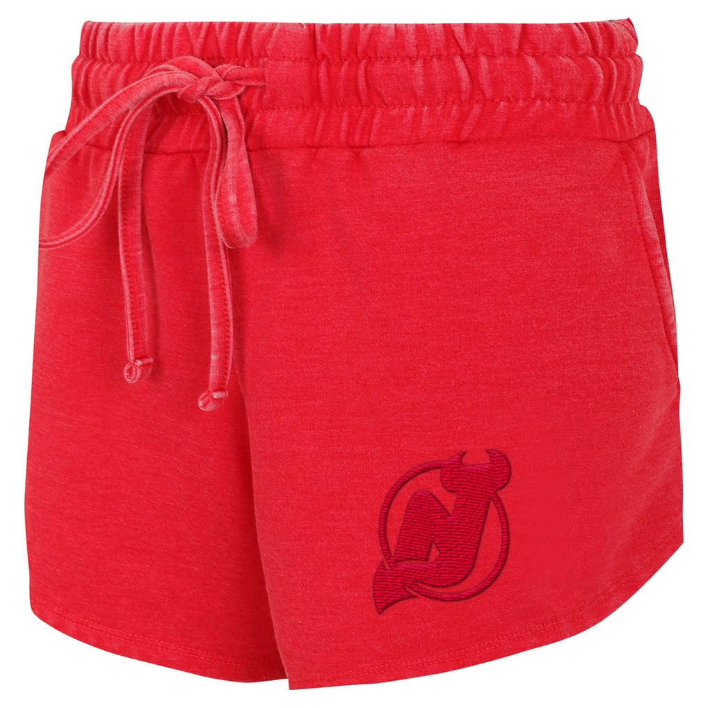 New Jersey Devils Concepts Sport Women's Volley Fleece Shorts - Red