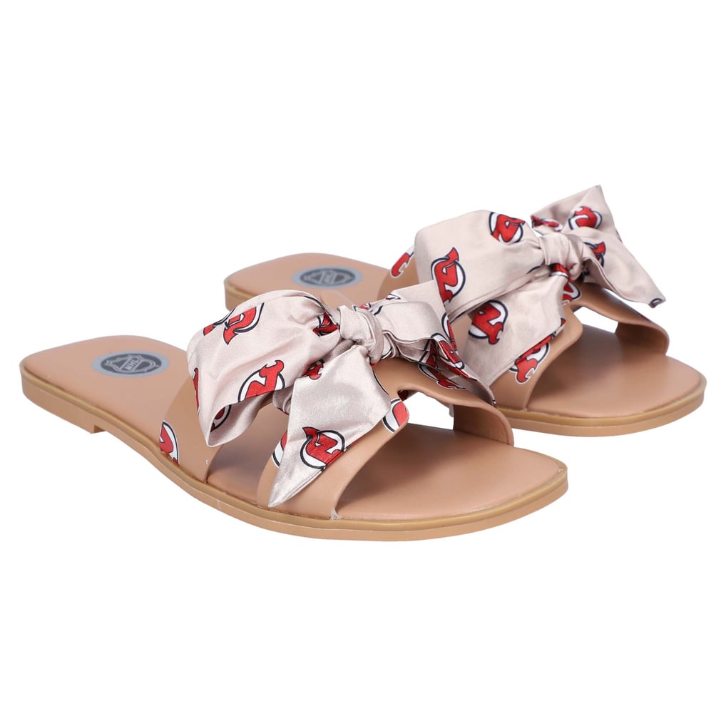  New Jersey Devils FABGATING by Cuce Women's Bow Sandals - Tan