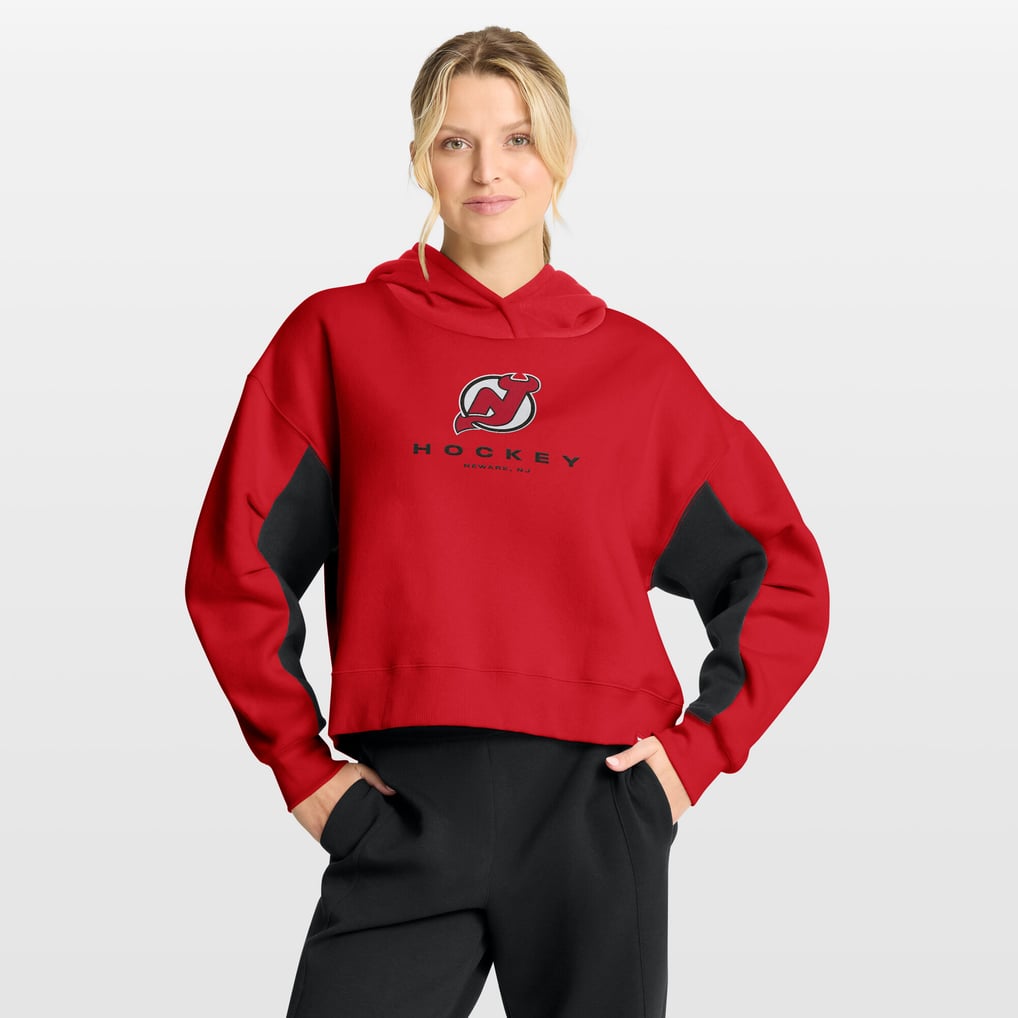 New Jersey Devils Fanatics Women's Back Check Boxy Hoodie - Red