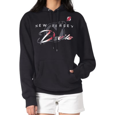 New Jersey Devils G-III 4Her by Carl Banks Shadow Logo Fleece Pullover Hoodie - Black