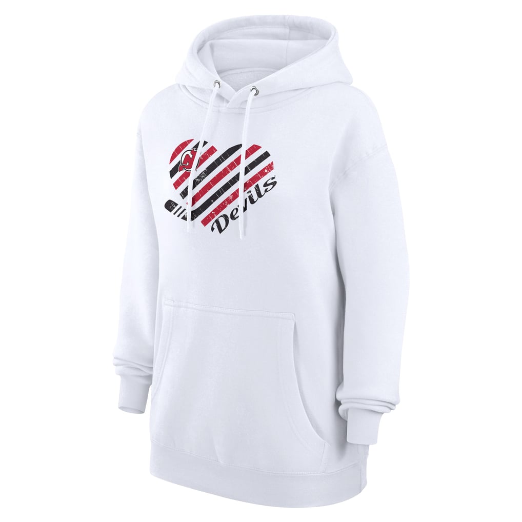  New Jersey Devils G-III 4Her by Carl Banks Women's Heart Pullover Hoodie - White