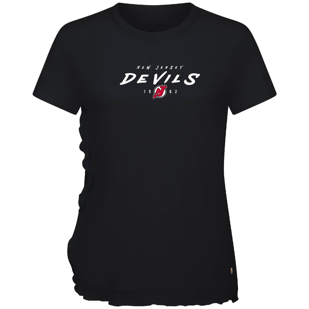  New Jersey Devils Levelwear Women's  Airflow Scratched T-Shirt - Black