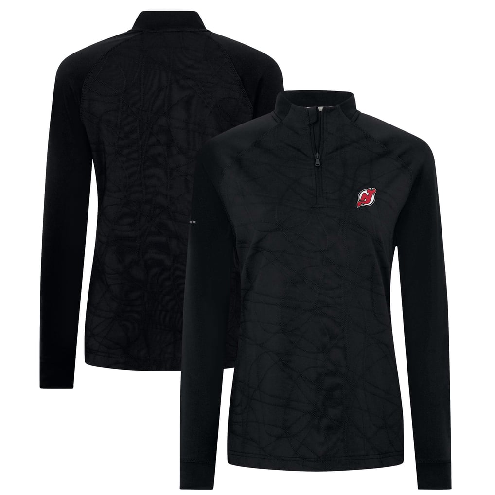 New Jersey Devils Levelwear Women's Amethyst Insignia Core Quarter-Zip Jacket - Black