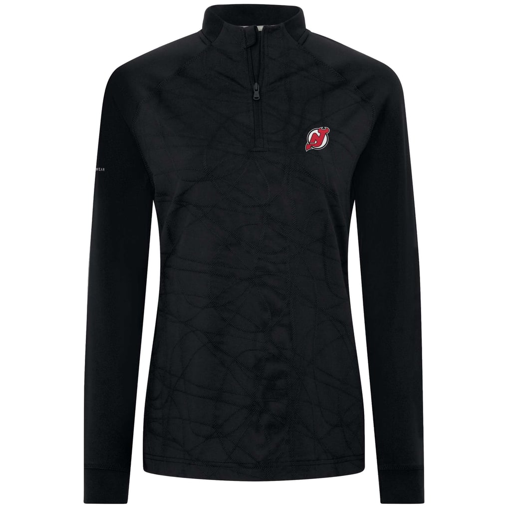 New Jersey Devils Levelwear Women's Amethyst Insignia Core Quarter-Zip Jacket - Black