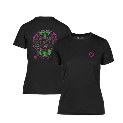 New Jersey Devils Levelwear Women's DOTD Sugar Skull Maddox T-Shirt - Black
