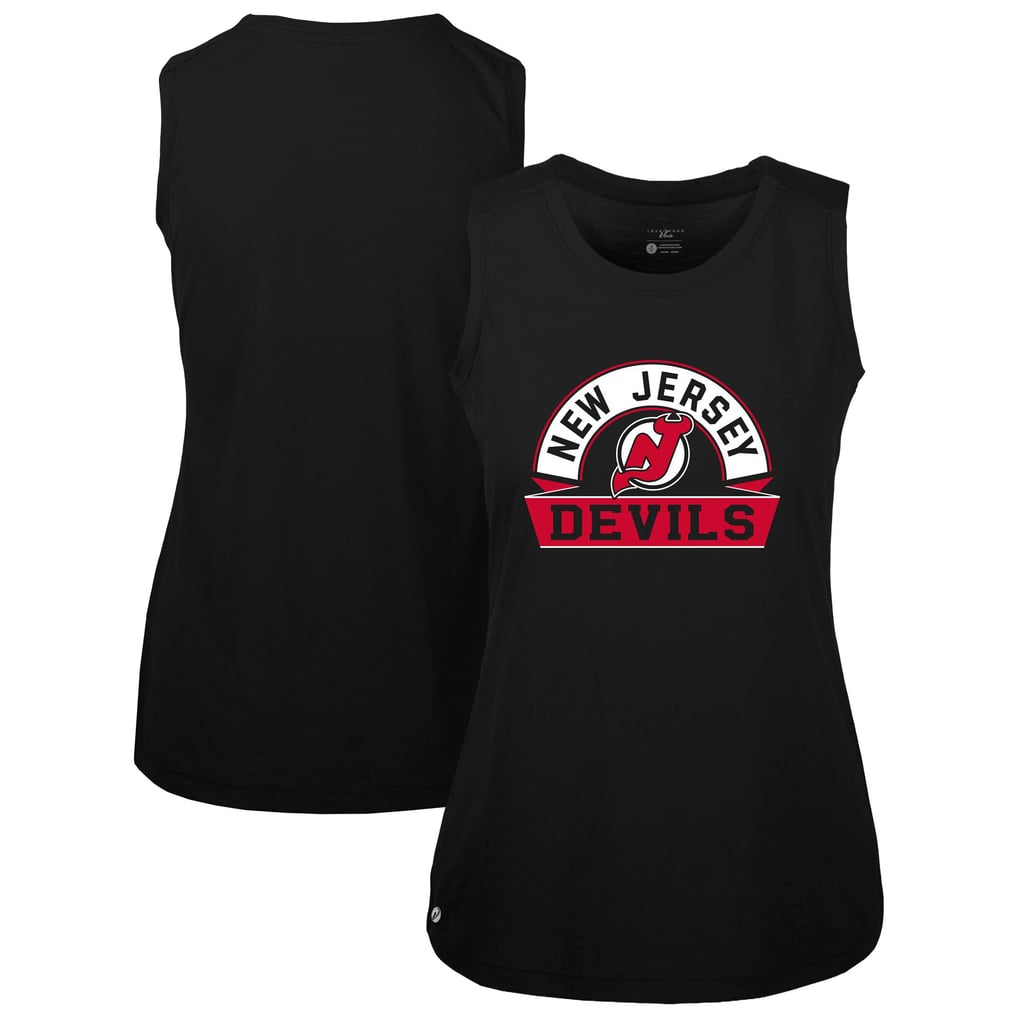  New Jersey Devils Levelwear Women's Macy Banner Arch Tank Top - Black