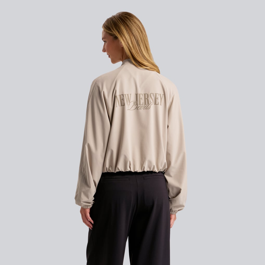 New Jersey Devils lululemon Women's Breezily Bomber Jacket - Downtown Tan