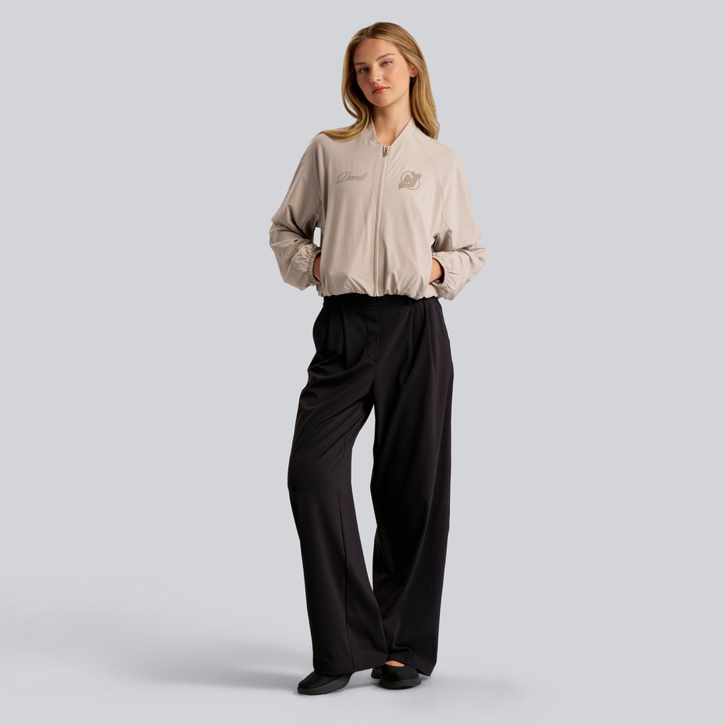 New Jersey Devils lululemon Women's Breezily Bomber Jacket - Downtown Tan
