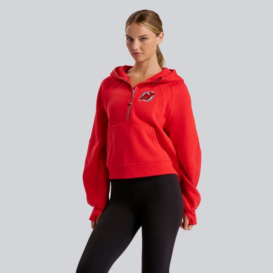 New Jersey Devils lululemon Women's Scuba Oversized Half-Zip Hoodie - True Red