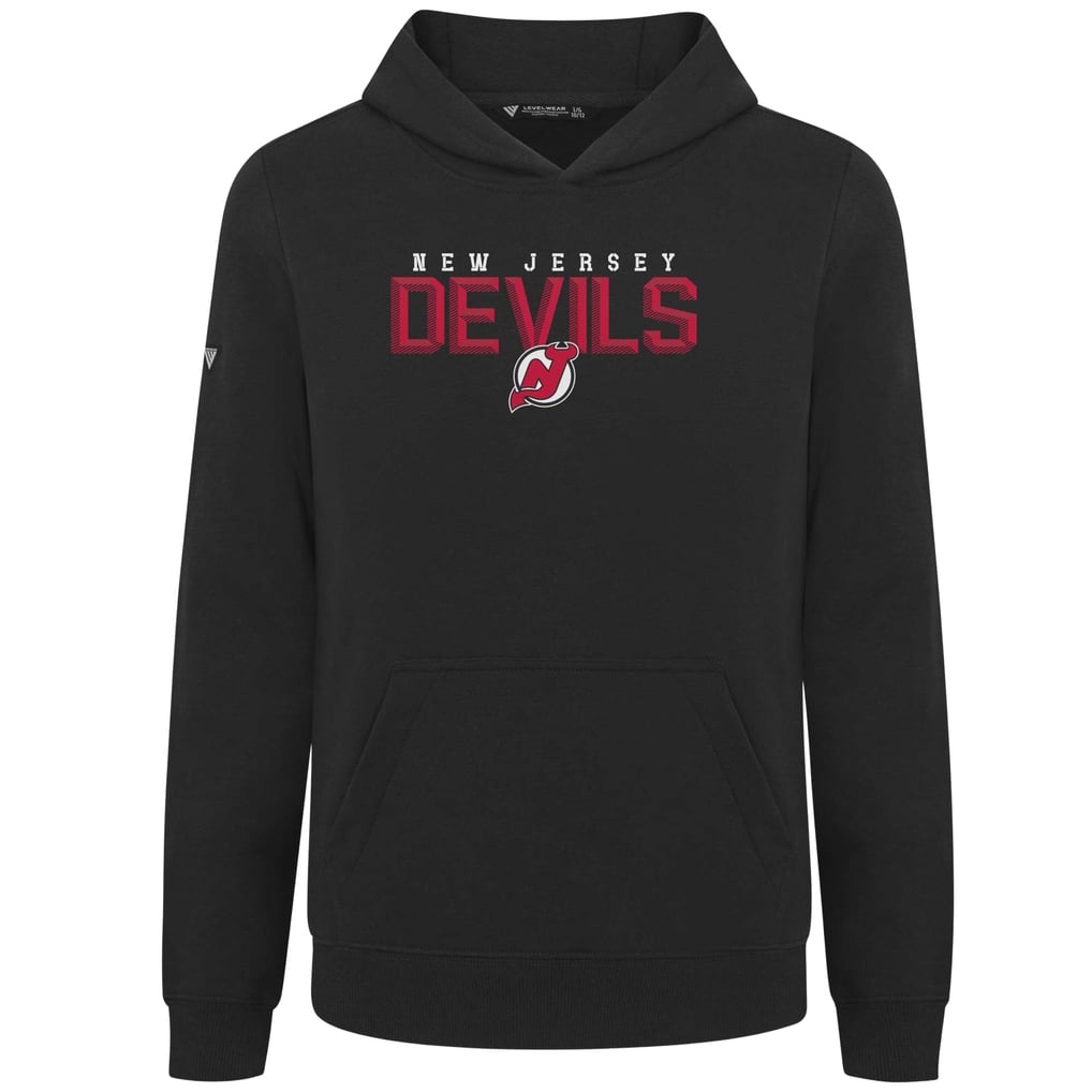 New Jersey Devils Levelwear Youth Podium Carve Pullover Hoodie - Black