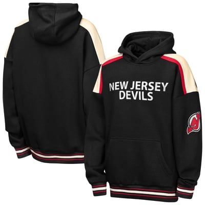  New Jersey Devils Outerstuff Youth Camaraderie Oversized Fleece Hoodie - Black