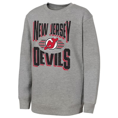New Jersey Devils Outerstuff Youth Jet Stream Sweatshirt - Gray