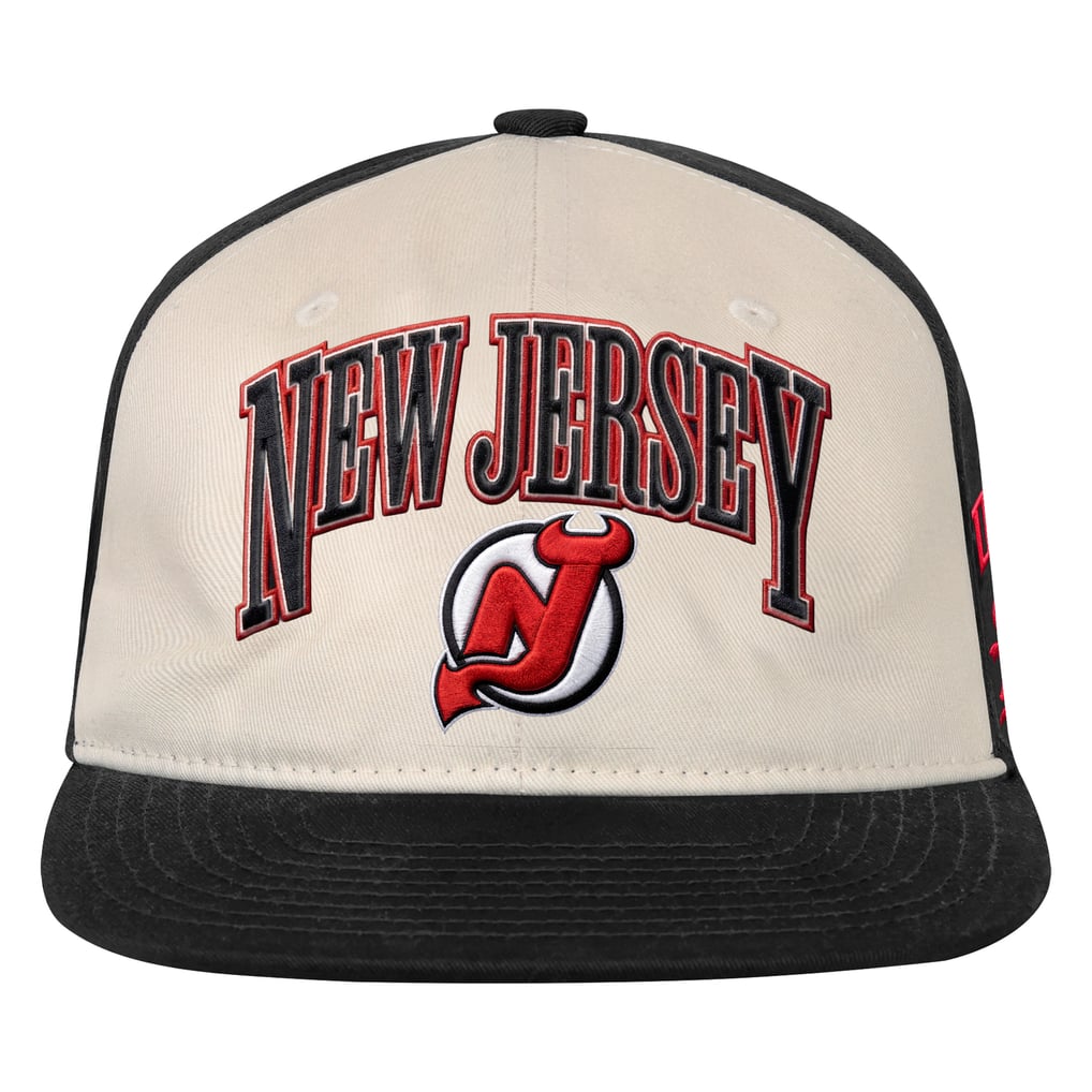New Jersey Devils Outerstuff Youth Arch Snapback Hat - Natural/Black
