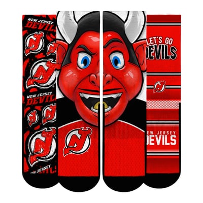  New Jersey Devils Rock Em Youth Fan Favorites Three-Pack Crew Socks Set - Red