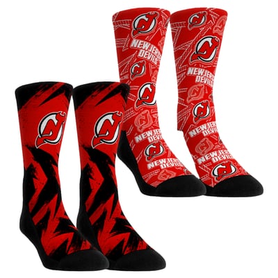  New Jersey Devils Rock Em Youth Game Day Two-Pack Crew Socks - Red