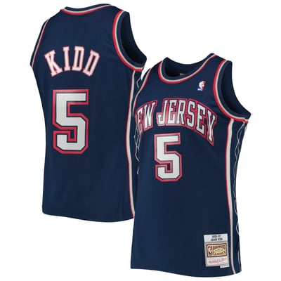 Jason Kidd New Jersey Nets Mitchell & Ness Hardwood Classics Swingman Jersey - Navy