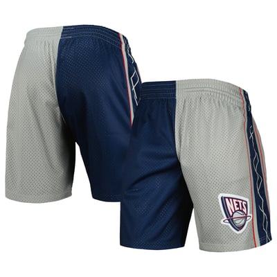 New Jersey Nets Mitchell & Ness Hardwood Classics 2006 Split Swingman Shorts - Navy/Silver