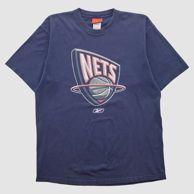 New Jersey Nets Reebok 2000s T-shirt - Navy - M by Fanatics Real Vintage