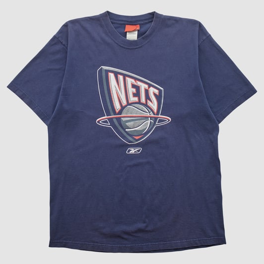 New Jersey Nets Reebok 2000s T-shirt - Navy - M by Fanatics Real Vintage