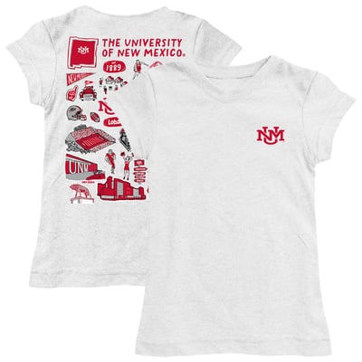  New Mexico Lobos Vive La Fete Girls Toddler Impressions Artwork T-Shirt - White