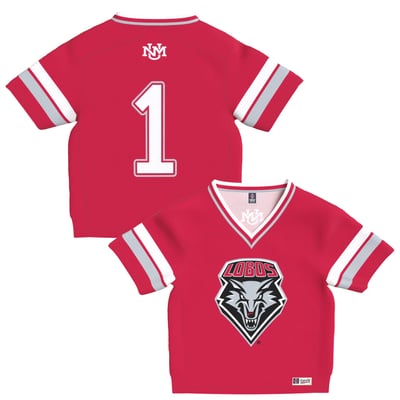 New Mexico Lobos GameDay Greats Toddler Lightweight Collegiate Football Fashion Jersey - Cherry