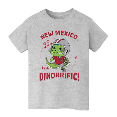 New Mexico Lobos Vive La Fete Youth Dinorrific T-Shirt - Gray