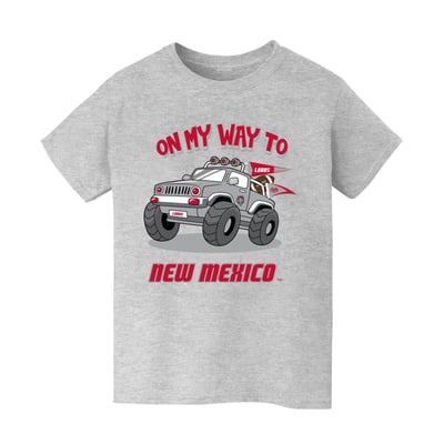 New Mexico Lobos Vive La Fete Youth On My Way T-Shirt - Gray