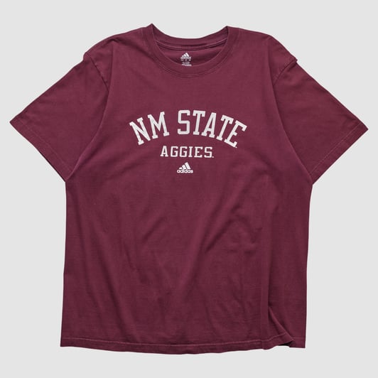 New Mexico State Aggies Adidas 2010s T-shirt - Maroon - L by Fanatics Real Vintage
