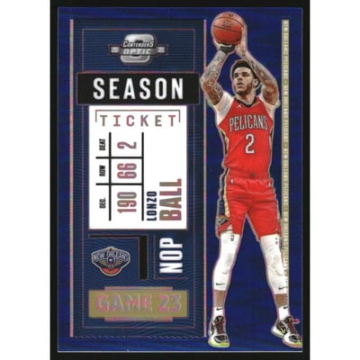 2020-21 Panini Contenders Optic Blue #32 Lonzo Ball