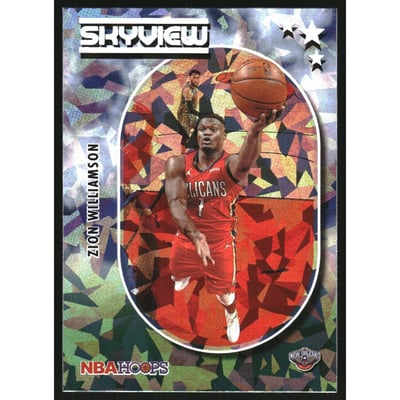2021-22 Hoops Skyview Green Ice #25 Zion Williamson