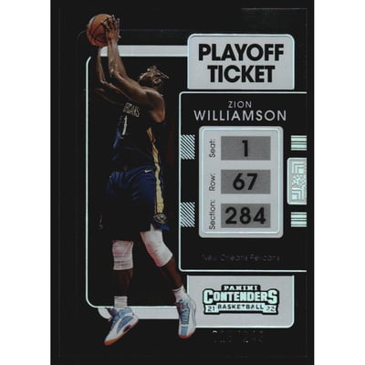 2021-22 Panini Contenders Playoff Ticket #35 Zion Williamson