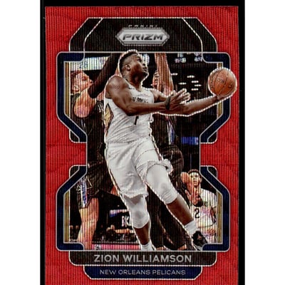 2021-22 Panini Prizm Prizms Ruby Wave #108 Zion Williamson