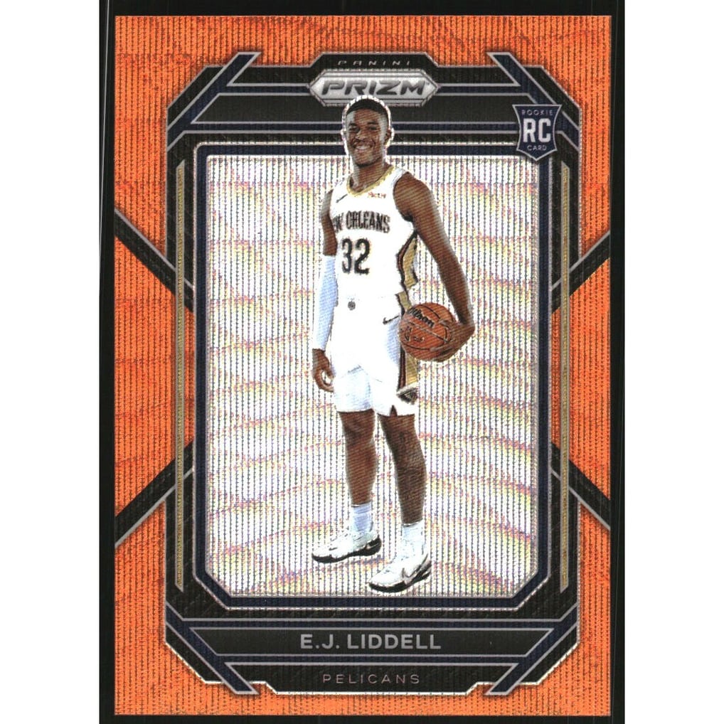 2022-23 Panini Prizm Prizms Orange Wave #251 E.J. Liddell