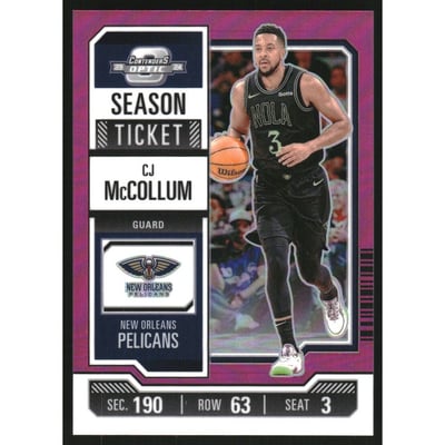 2023-24 Panini Contenders Optic Pink #23 CJ McCollum