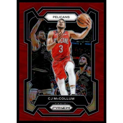 2023-24 Panini Prizm Prizms Red #114 CJ McCollum