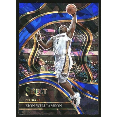 2023-24 Select Prizms Blue Cracked Ice #236 Zion Williamson