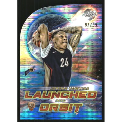 2023-24 Topps Cosmic Chrome Launched Into Orbit Blue Moon Refractors #LIO8 Jordan Hawkins