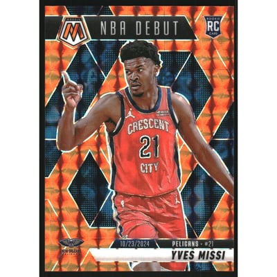 2024-25 Panini Mosaic Mosaic Orange #255 Yves Missi/NBA Debut