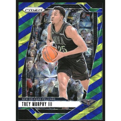 2024-25 Panini Prizm Prizms Choice Blue Yellow and Green #173 Trey Murphy III
