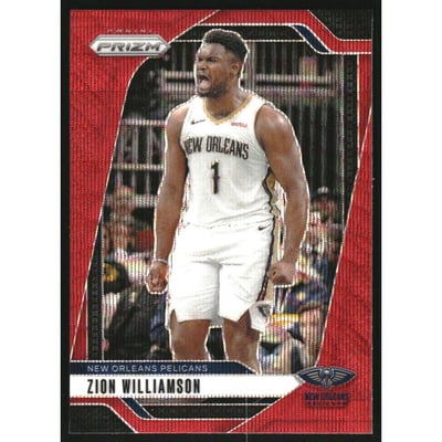 2024-25 Panini Prizm Prizms Ruby Wave #10 Zion Williamson