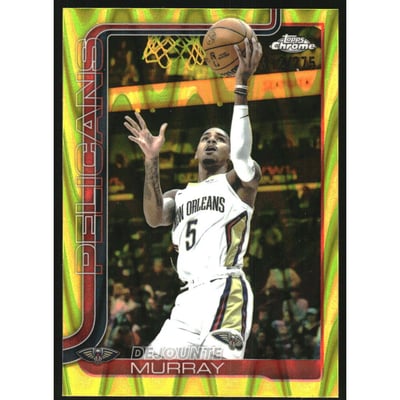 2025-26 Topps Chrome RayWave Yellow Refractors #186 Dejounte Murray